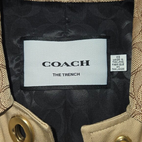 Coach Turnlock Trench Coat – XS (Oversized Fit, Fits Up to Size Large) - Picture 4 of 10